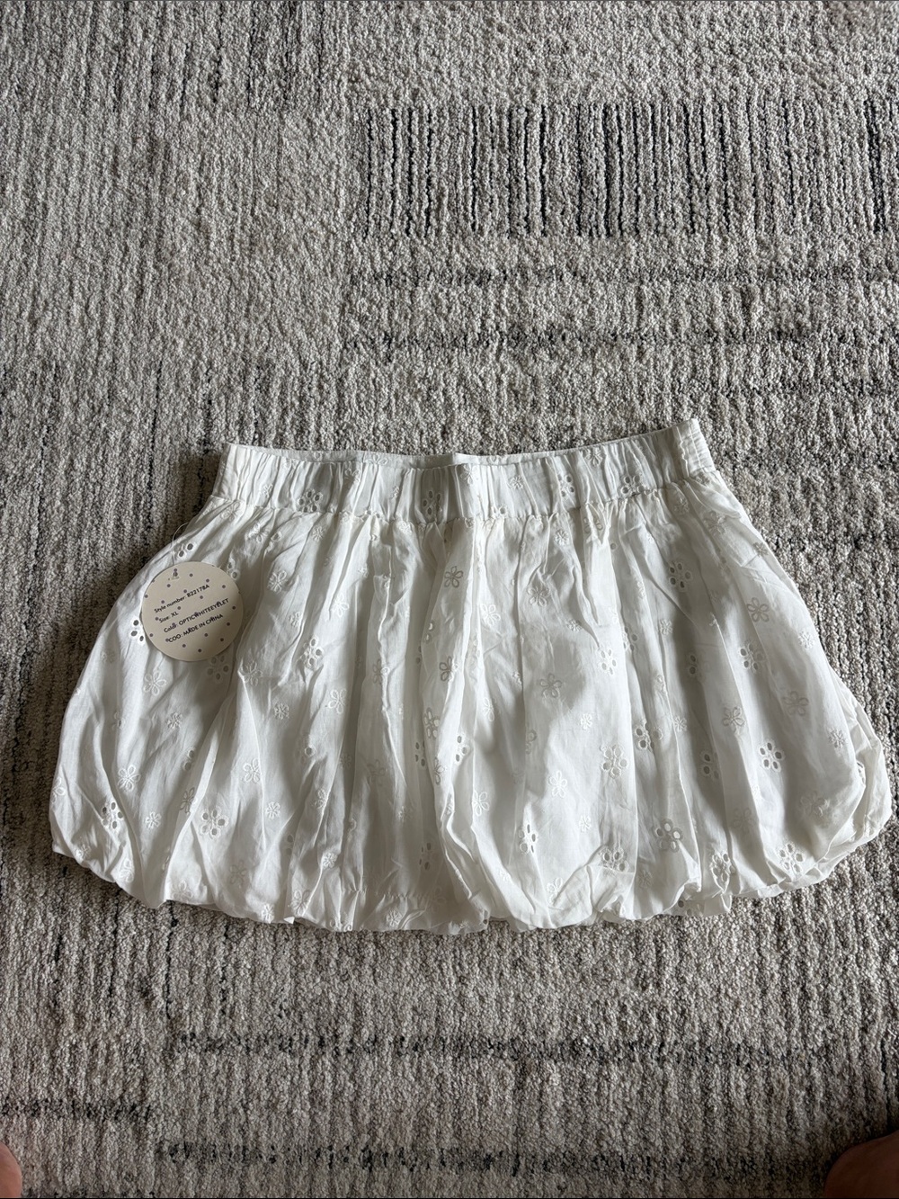 Passport White Eyelet Cotton Skirt